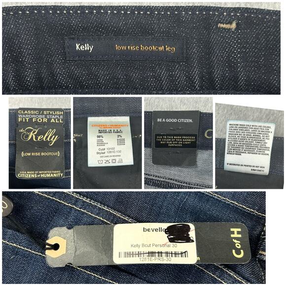 Citizens of Humanity Kelly Jeans Women 30 (32x35) Bootcut NEW Pacific Ocean Blue - Picture 14 of 16